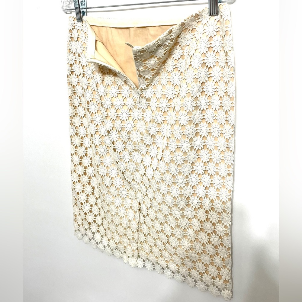 Women’s Cream Lace Daisy Pencil Skirt
